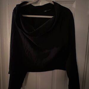 Zara Black Cowl Neck Top